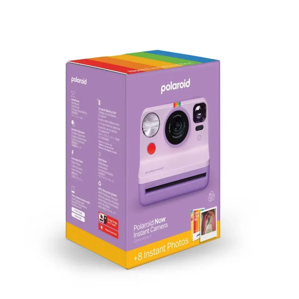 Polaroid Now Instant Camera - Lavender Purple and Pink